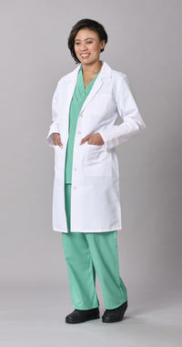 Load image into Gallery viewer, Medline Propel Lab Coat, Full Length, Women's, White, Small
