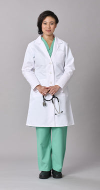Load image into Gallery viewer, Medline Propel Lab Coat, Full Length, Women's, White, Small
