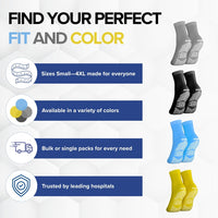 Load image into Gallery viewer, American Hospital Supply Premium Anti-Slip Socks | Black Grip Socks
