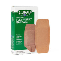 Load image into Gallery viewer, Medline CURAD Flex-Fabric Adhesive Bandages, Extra Large 2" x 4" Strips, 10/Box
