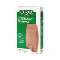 Load image into Gallery viewer, Medline CURAD Flex-Fabric Adhesive Bandages, Extra Large 2" x 4" Strips, 10/Box
