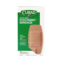 Load image into Gallery viewer, Medline CURAD Flex-Fabric Adhesive Bandages, Extra Large 2" x 4" Strips, 10/Box

