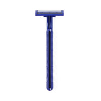 Load image into Gallery viewer, Medline Twin-Blade Disposable Facial Razor with Lubrication Strip, Navy Blue
