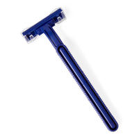 Load image into Gallery viewer, Medline Twin-Blade Disposable Facial Razor with Lubrication Strip, Navy Blue
