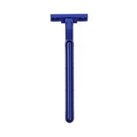 Load image into Gallery viewer, Medline Twin-Blade Disposable Facial Razor with Lubrication Strip, Navy Blue
