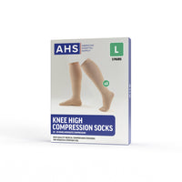Load image into Gallery viewer, AHS Knee High Compression Socks, Black, 20 mmHg - 30 mmHg - American Hospital Supply
