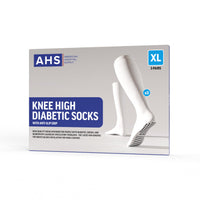 Load image into Gallery viewer, AHS Knee High Diabetic Socks with Anti - Slip Grip – Small (3 Pairs) – Non - Binding, Cushioned, Circulation Support - American Hospital Supply
