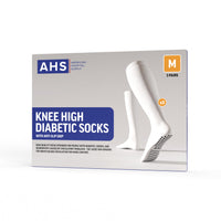 Load image into Gallery viewer, AHS Knee High Diabetic Socks with Anti - Slip Grip – Small (3 Pairs) – Non - Binding, Cushioned, Circulation Support - American Hospital Supply
