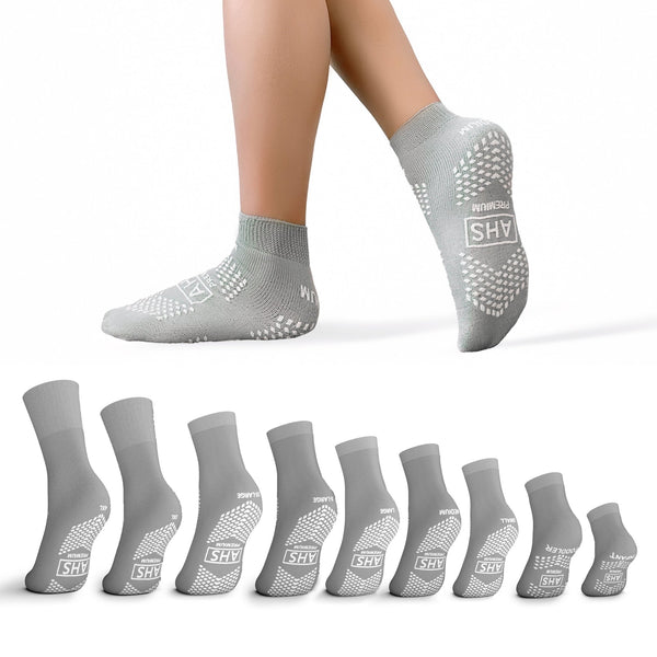AHS Premium Hospital Socks with Grippy Anti - Slip Tread - American Hospital Supply