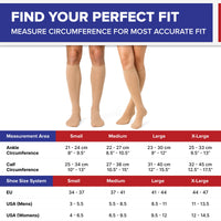 Load image into Gallery viewer, American Hospital Supply Beige Knee-High Compression Socks, 20–30 mmHg Firm Support - American Hospital Supply
