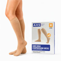 Load image into Gallery viewer, American Hospital Supply Beige Knee-High Compression Socks, 20–30 mmHg Firm Support - American Hospital Supply
