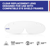 Load image into Gallery viewer, American Hospital Supply Clear Eye Shield Replacement Lens, Disposable Protective Eyewear Lens Only - American Hospital Supply
