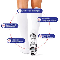 Load image into Gallery viewer, American Hospital Supply Diabetic Knee-High Socks with Non-Slip Grips, Soft Non-Binding Comfort Fit - American Hospital Supply
