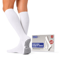 Load image into Gallery viewer, American Hospital Supply Diabetic Knee-High Socks with Non-Slip Grips, Soft Non-Binding Comfort Fit - American Hospital Supply

