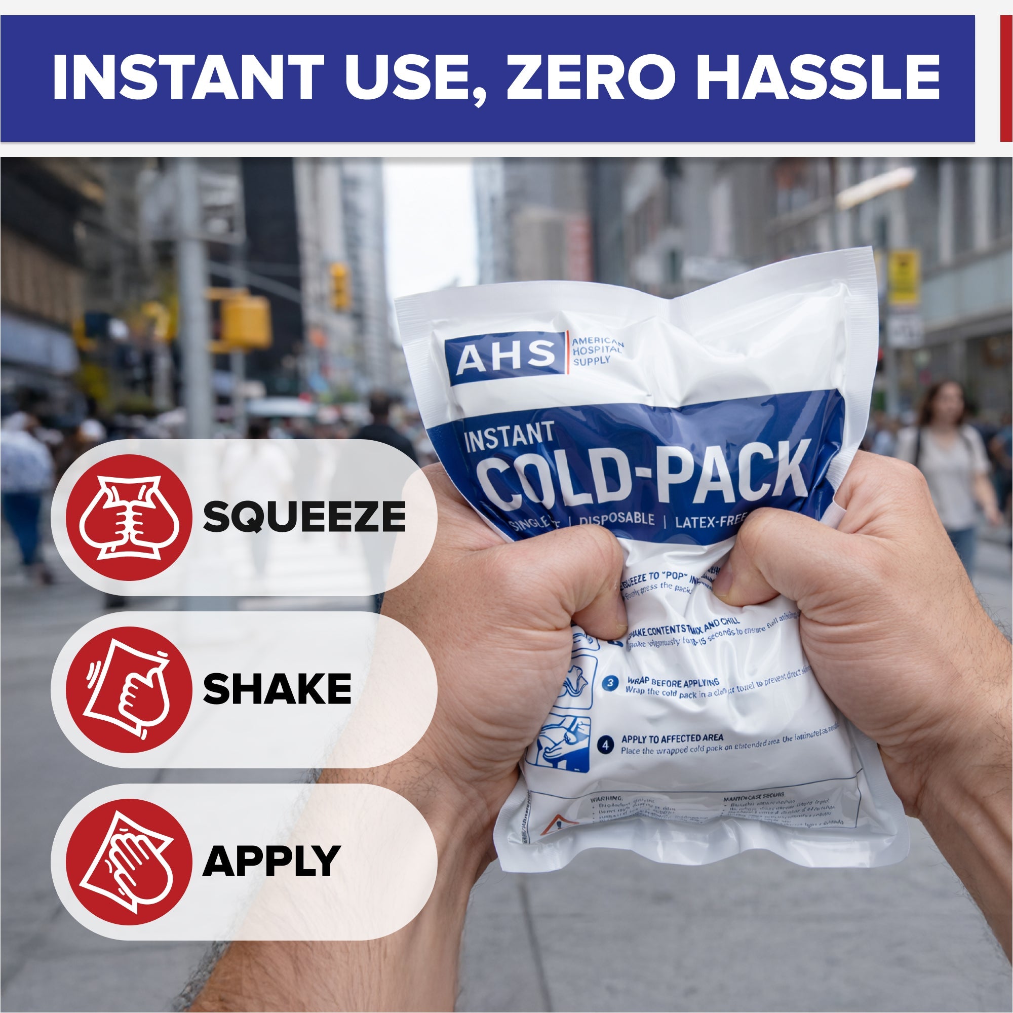 American Hospital Supply Disposable Instant Cold Pack, No Freezer Need