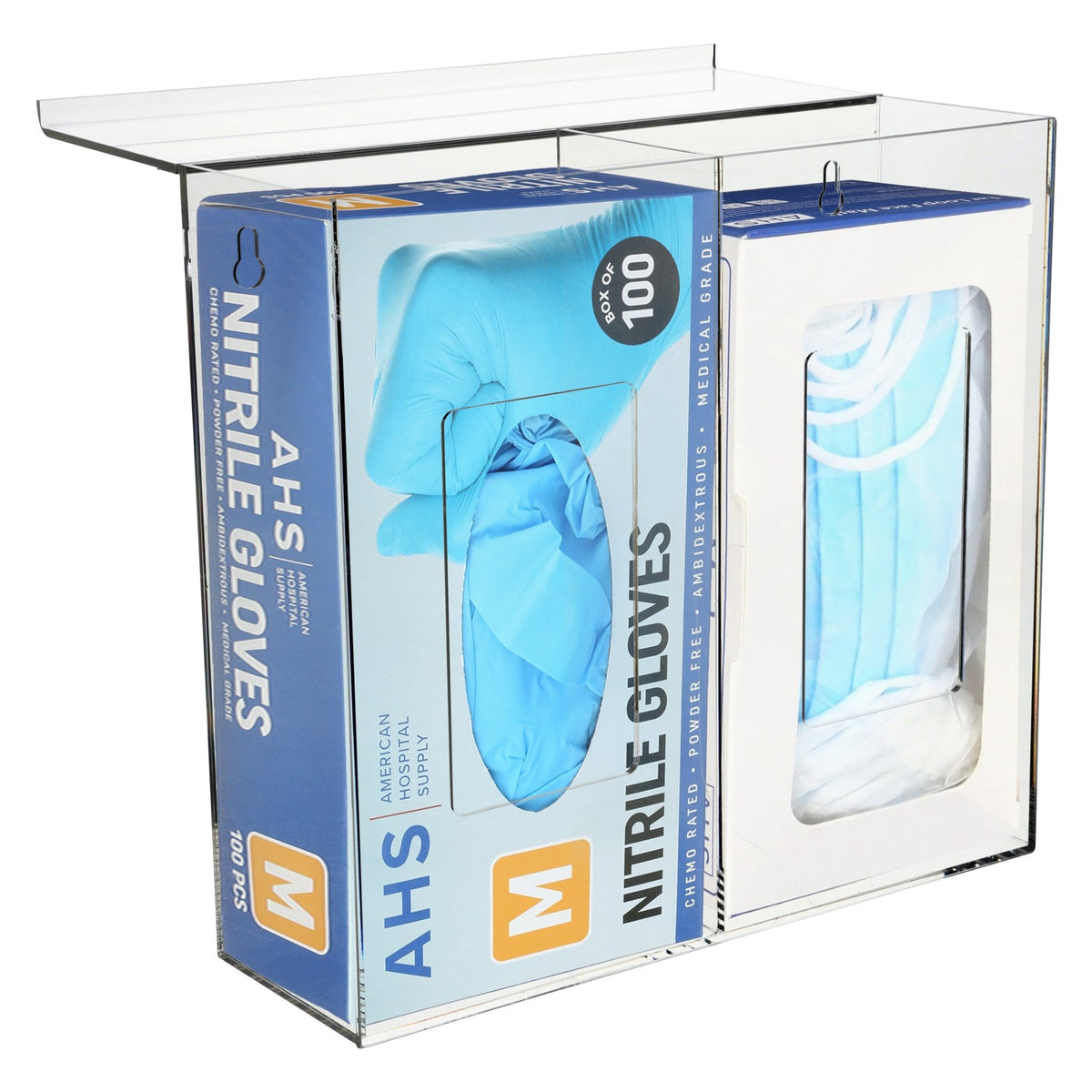 American Hospital Supply Double Glove Dispenser with Lid - American Hospital Supply