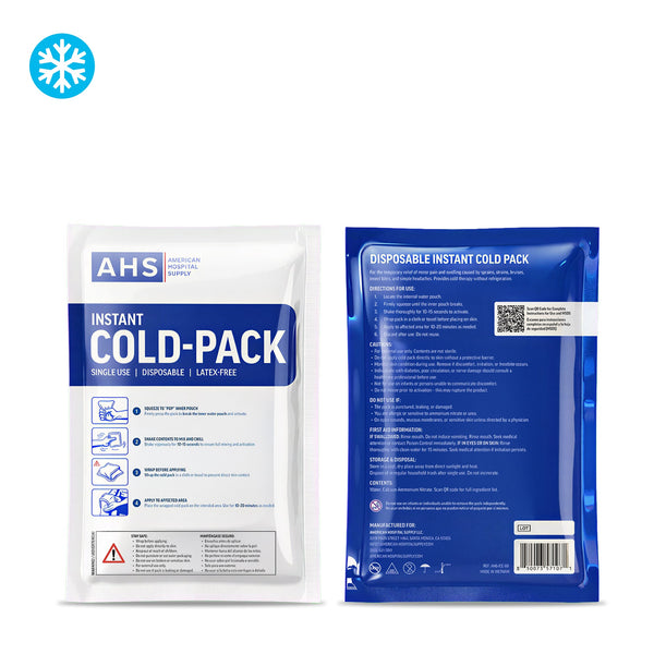 American Hospital Supply Instant Cold Pack, 6” x 9”, 1 Each – Disposable Ice Pack for First Aid & Injury Relief - American Hospital Supply
