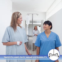 Load image into Gallery viewer, American Hospital Supply | Portable IV Pole - 1 with 2 Hooks - American Hospital Supply
