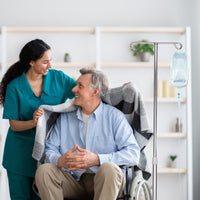 Load image into Gallery viewer, American Hospital Supply | Portable IV Pole - 1 with 2 Hooks - American Hospital Supply
