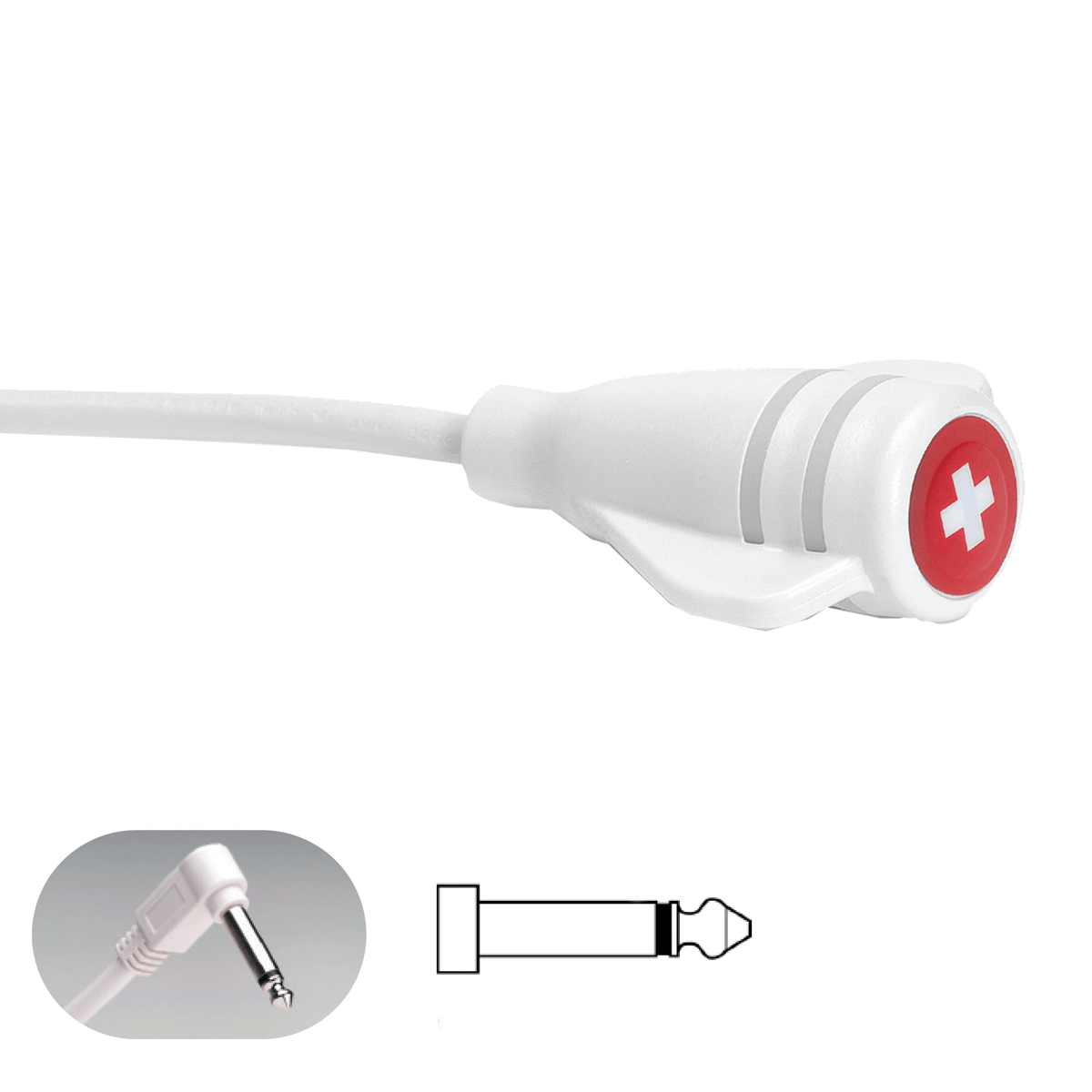 CleanCall Call Cord, 1/4" phone plug, White - American Hospital Supply