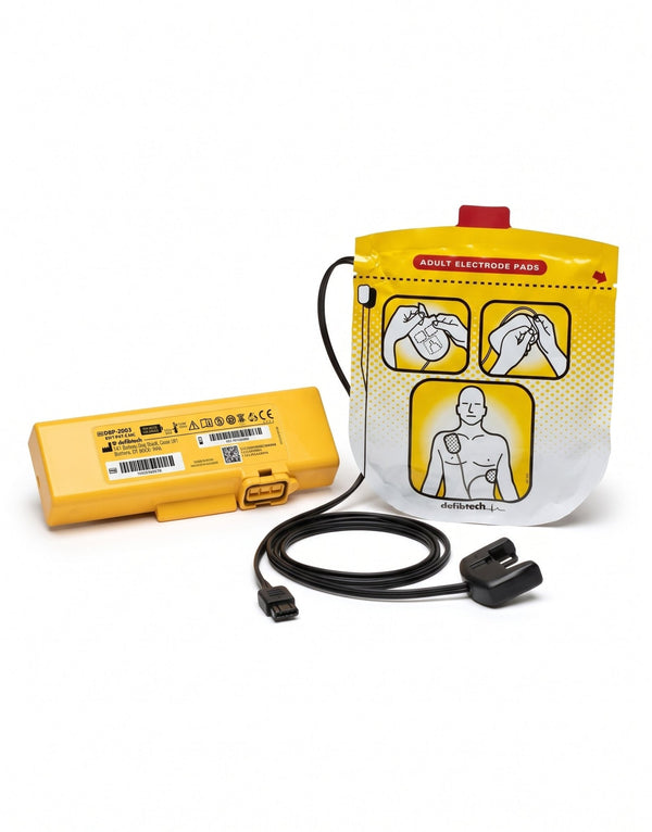Defibtech Lifeline VIEW/ECG/PRO AED Refresh Pack | Pads and Battery Kit - American Hospital Supply