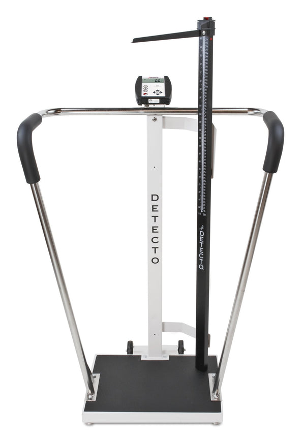 Detecto Digital Bariatric Scale with Platform, Height Rod - 600 lb x 0.2 lb - American Hospital Supply