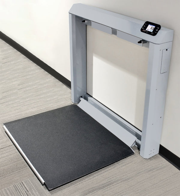 Detecto Digital Wall Mount Wheelchair Scale with Fold Down Platform, AC Adapter - American Hospital Supply