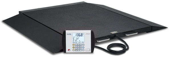 Detecto Digital Wheelchair Scale, AC Adapter - 1000 lb x 0.2 lb/ 450 kg x 0.1 kg - American Hospital Supply