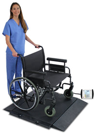 Load image into Gallery viewer, Detecto Digital Wheelchair Scale, AC Adapter - 1000 lb x 0.2 lb/ 450 kg x 0.1 kg - American Hospital Supply
