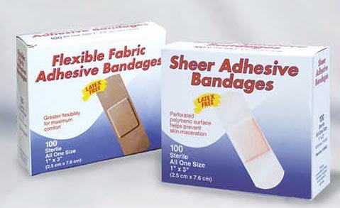 Dukal Fabric Tan Adhesive Bandage, 1 x 3 Inch - American Hospital Supply