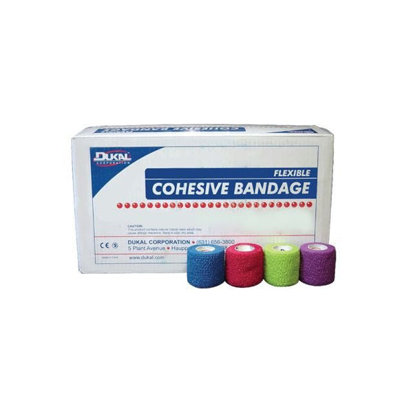 Dukal Self - adherent Closure Cohesive Bandage Case of 36 / Dark Blue / 2 Inch X 5 Yard - American Hospital Supply