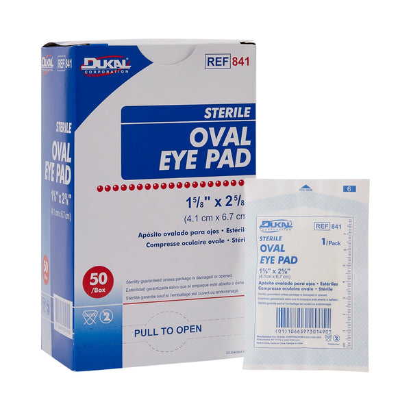 Dukal™ Small Eye Pad, 1 - 5/8 x 2 - 5/8 Inch Oval - American Hospital Supply