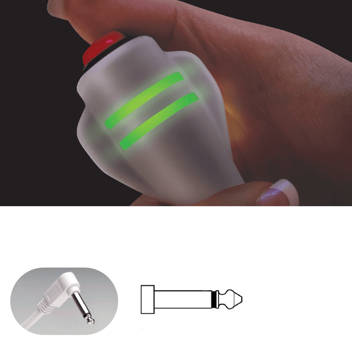 DuraGlo Call Cord, 1/4" phone plug, white - American Hospital Supply