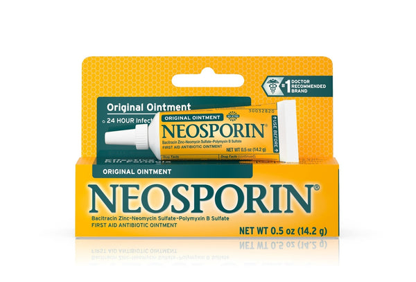 First Aid Antibiotic Bacitracin Neosporin Ointment 0.5 oz. Tube - American Hospital Supply