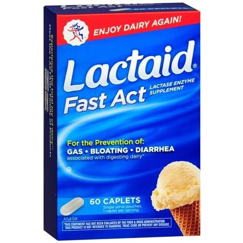 J & J Sales Dietary Supplement Lactaid Fast Act Lactase Enzyme Strength Tablet 60 per Box - American Hospital Supply