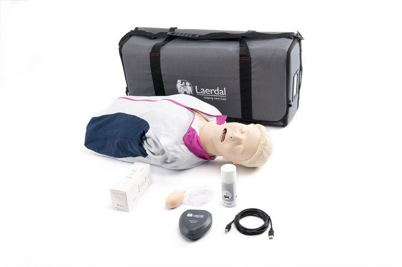 Laerdal Rechargeable Resusci Anne QCPR Torso w/Airway Head w/Carry Bag - American Hospital Supply