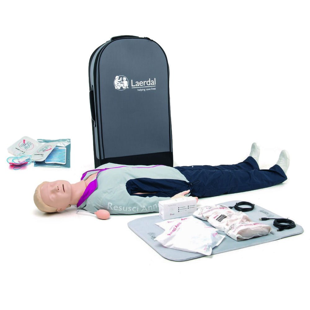 Laerdal Resusci Anne QCPR AED Full Body w/Trolley Case - Rechargeable - American Hospital Supply