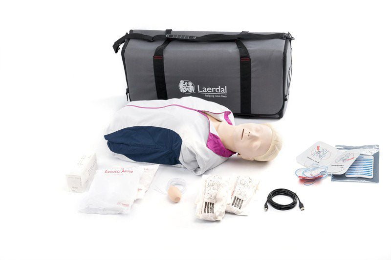 Laerdal Resusci Anne QCPR AED Torso w/Carry Bag - Rechargeable - American Hospital Supply