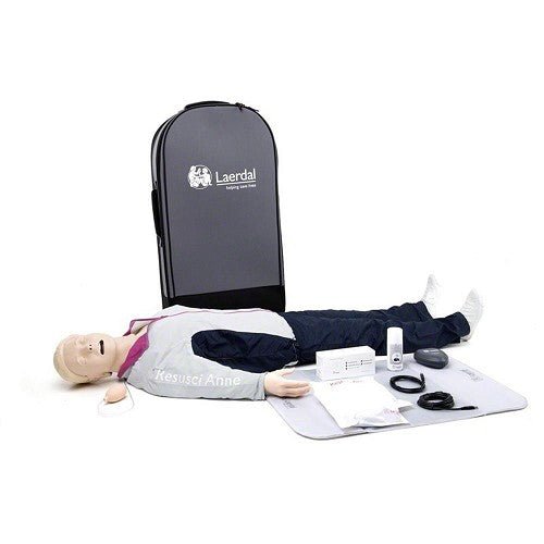 Laerdal Resusci Anne QCPR Full Body w/Airway Head w/Trolley Case - Rechargeable - American Hospital Supply