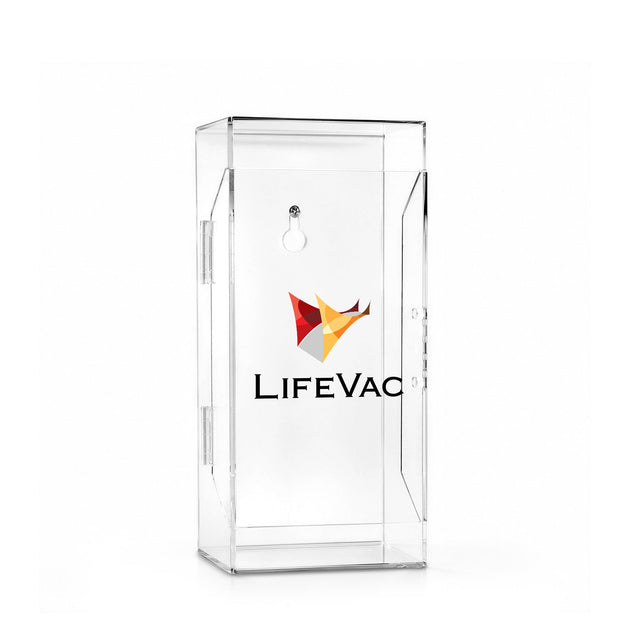 LifeVac Acrylic Wall Mounted Case, Clear Storage Case for LifeVac Anti