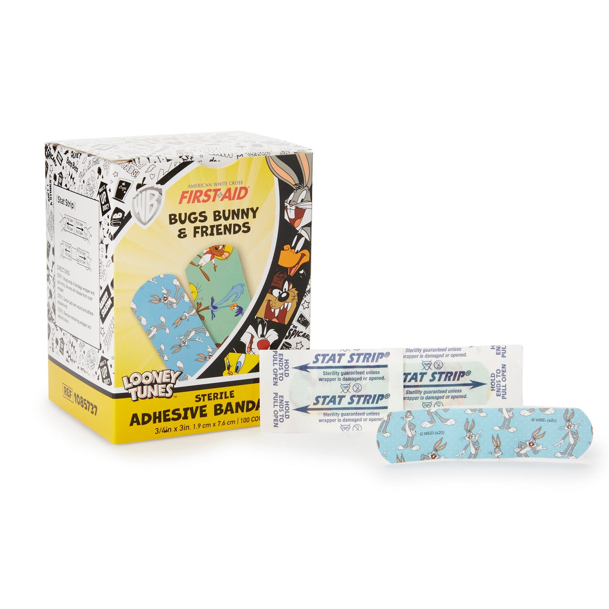 Looney Tunes™ Stat Strip® Bugs Bunny /Daffy Duck Adhesive Strip, ¾ x 3 Inch - American Hospital Supply