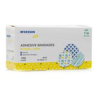 Load image into Gallery viewer, McKesson Kids™ Round Kid Design (Assorted Prints) Adhesive Spot Bandage, 1 Inch - American Hospital Supply

