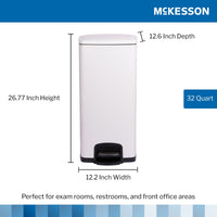 Load image into Gallery viewer, McKesson Trash Can 32 Quart / 8 gal. Metal Square - American Hospital Supply
