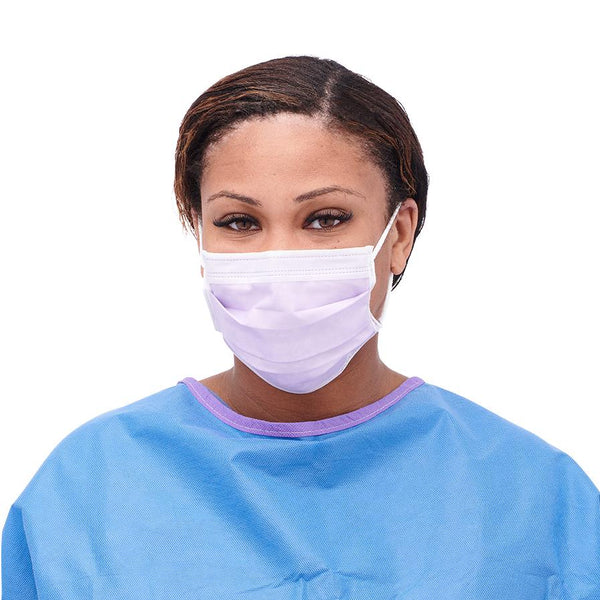 Medline ASTM Level 3 Procedure Face Mask with Ear Loops - American Hospital Supply