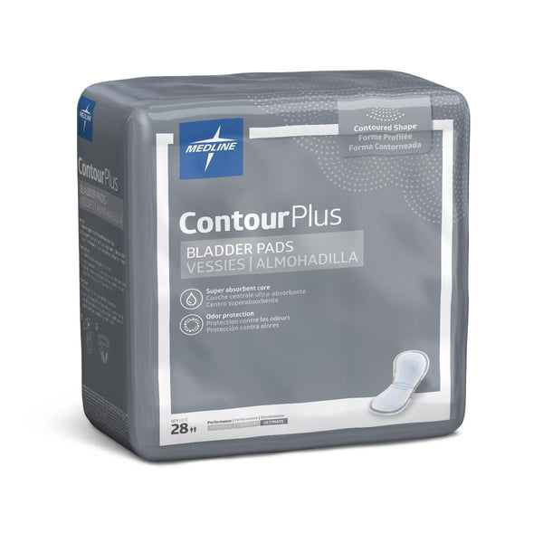 Medline ContourPlus Bladder Control Pad for Incontinence, Ultimate, 8" x 17" - American Hospital Supply