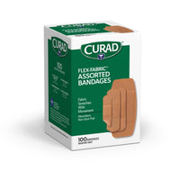 Load image into Gallery viewer, Medline CURAD Flex-Fabric Adhesive Bandages, Assorted Sizes, 100/Box - American Hospital Supply
