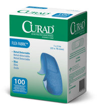 Load image into Gallery viewer, Medline CURAD Food Service Metal-Detectable Blue Fabric Adhesive Bandage, 1" x 3" - American Hospital Supply
