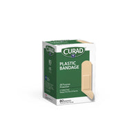 Load image into Gallery viewer, Medline CURAD Plastic Adhesive Bandage, 3/4" x 3", 80 Bandages/Box - American Hospital Supply
