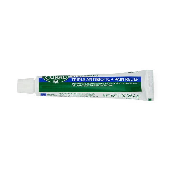 Medline CURAD Triple Antibiotic Plus Pain Relief Ointment, 1 oz. Tube - American Hospital Supply