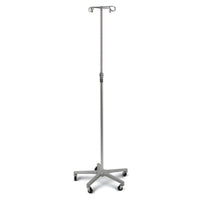 Load image into Gallery viewer, Medline Deluxe Aluminum 5-Leg IV Pole, 4 Hooks, 47"-82" H - American Hospital Supply

